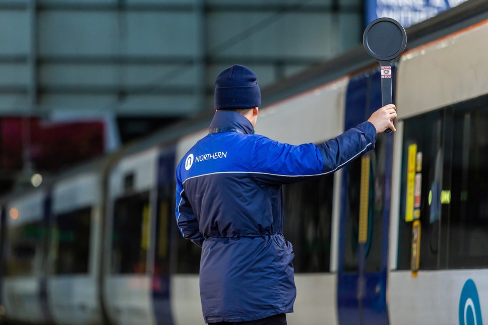 Image shows Northern employee on platform (2)