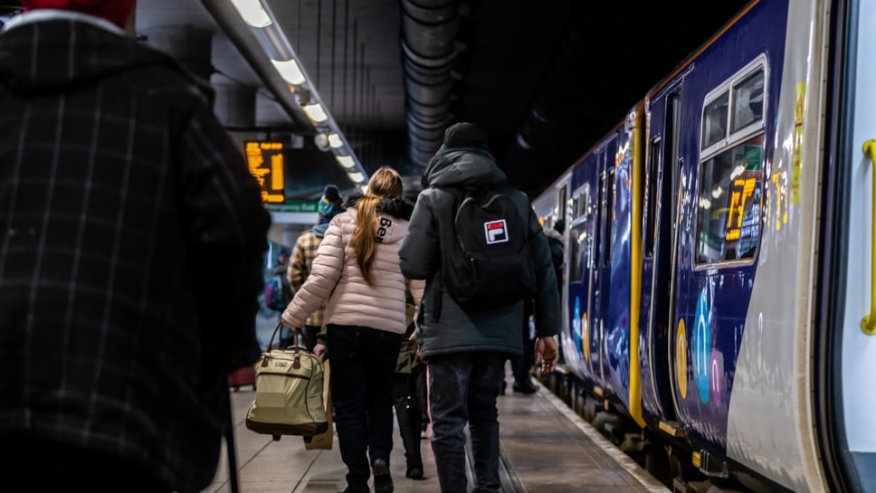 Image shows passengers boarding a Northern train