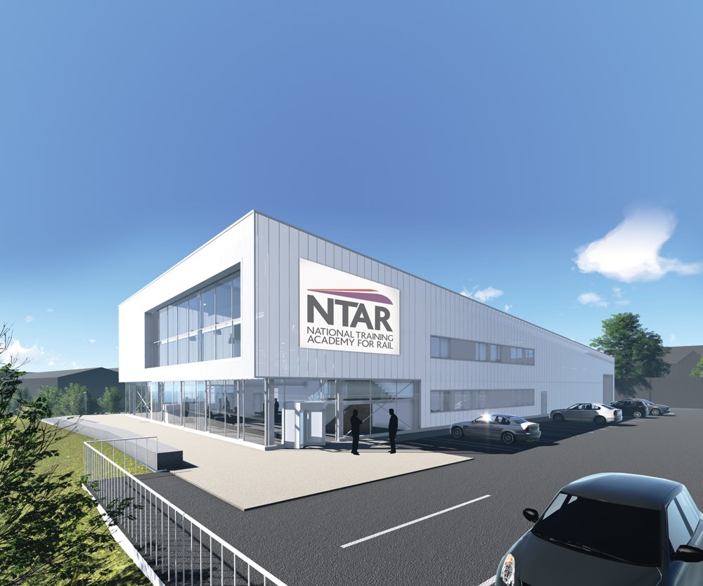 New UK Rail Academy takes shape to future-proof Railway Engineering skills: ntar-logo-on-building-web-full.jpg