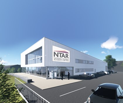 New UK Rail Academy takes shape to future-proof Railway Engineering skills: ntar-logo-on-building-web-full.jpg