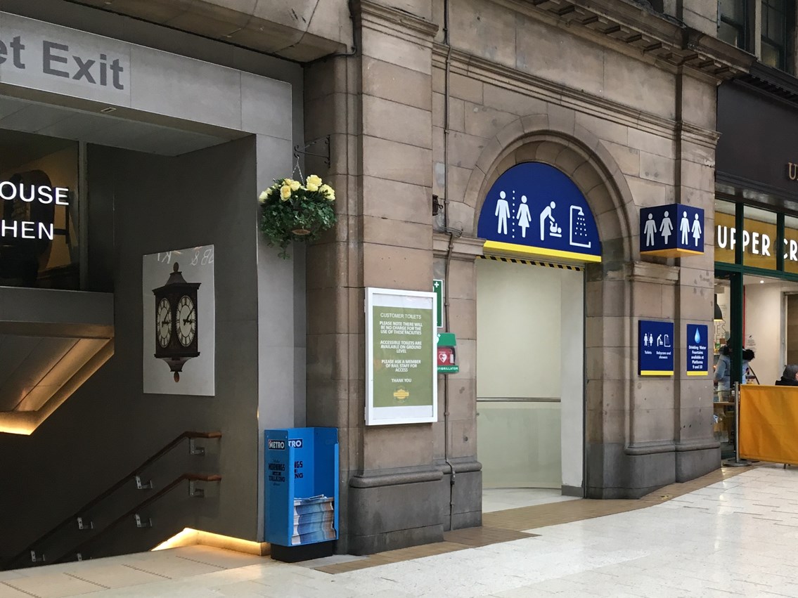 Refurbishment works for Glasgow Central toilets: Glasgow Central toilets 1