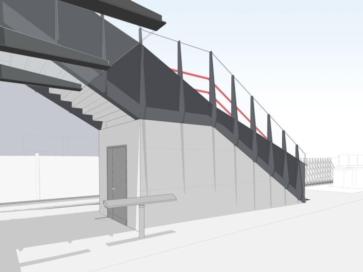 Artist Impression of Cathays station new footbridge-6: Artist Impression of Cathays station new footbridge-6