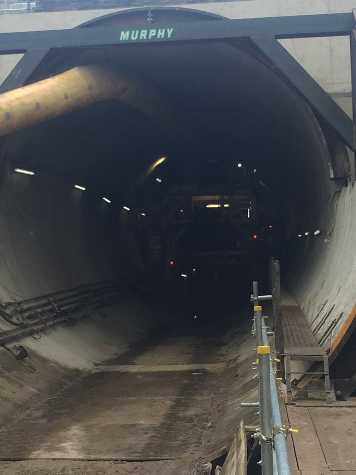 Farnworth Tunnel - inside the newly-bored tunnel