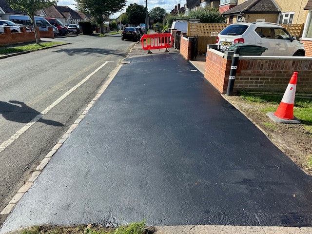 A section of Shirley Avenue after the footway preservation trial was completed