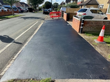 A section of Shirley Avenue after the footway preservation trial was completed