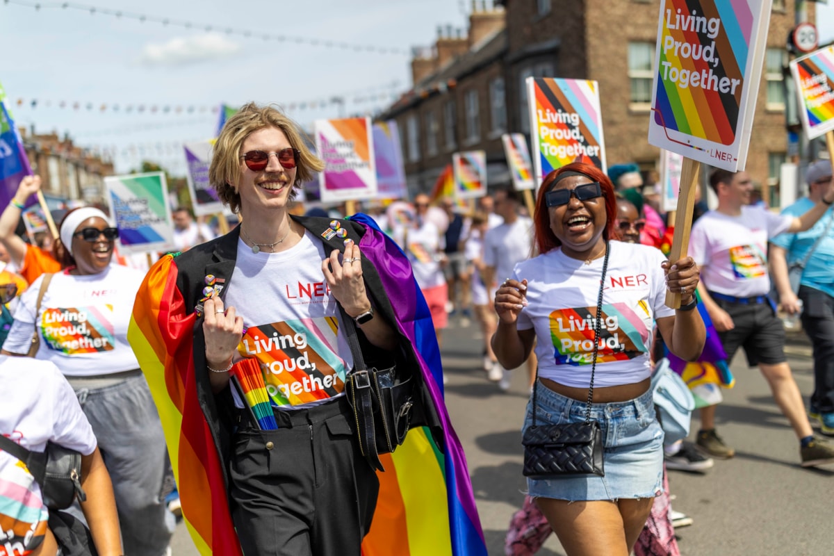 LNER Colleagues in York Pride Parade 2026