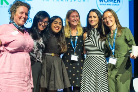 Kayleigh Ingham (right) with the youth panel and Rachel Leech (left).