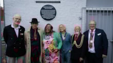 Brixton stn plaque unveiling - group 1: Brixton stn plaque unveiling - group 1