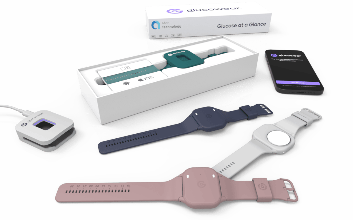 Glucowear is worn on the wrist and uses ultra-low power microwave signals to monitor glucose levels