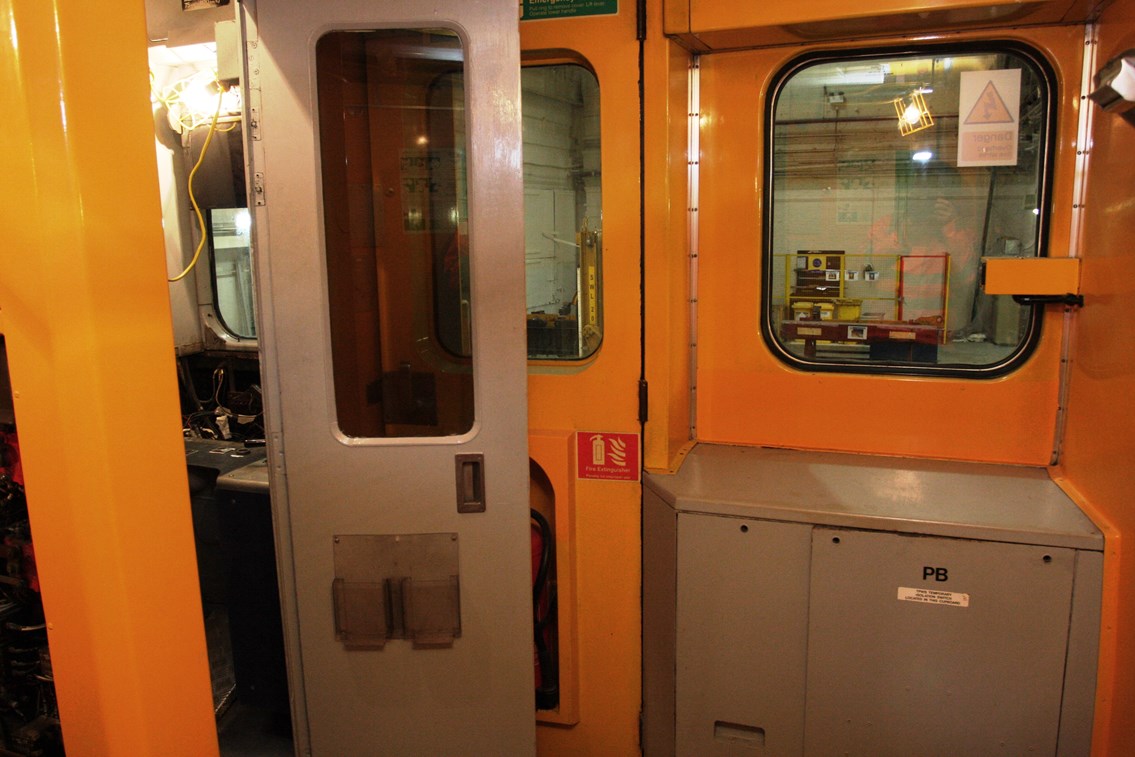 Class 313 at Alstom's Wembley depot, awaiting ERTMS fitment for use on the Hertford National Integration Facility: The secondman's position will have a duplicate ERTMS screen, while real-time pictures will also be beamed into the passenger saloon. Class 313 at Alstom's Wembley depot, awaiting ERTMS fitment for use on the Hertford National Integration Facility