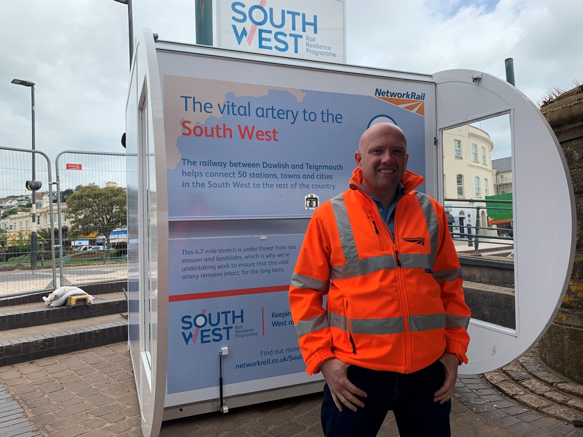 Information hub opens in Dawlish to keep community updated as vital sea wall upgrade gets underway: IMG 8242