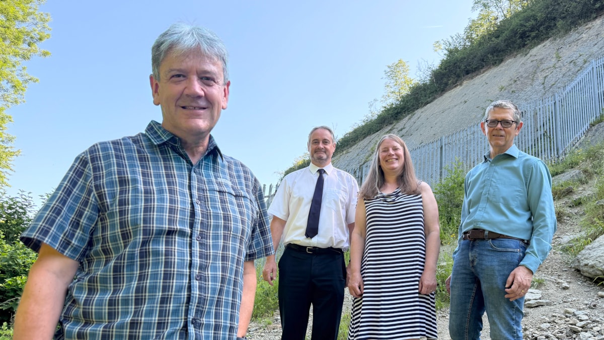 Colin Prosser, Cllr Paul Bradley deputy leader, Nicola Beckley and Graham Worton