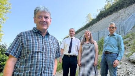 Colin Prosser, Cllr Paul Bradley deputy leader, Nicola Beckley and Graham Worton