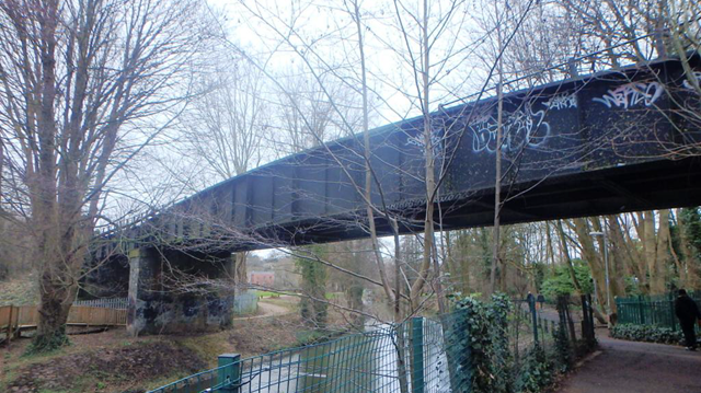 North Row railway bridge in Frome