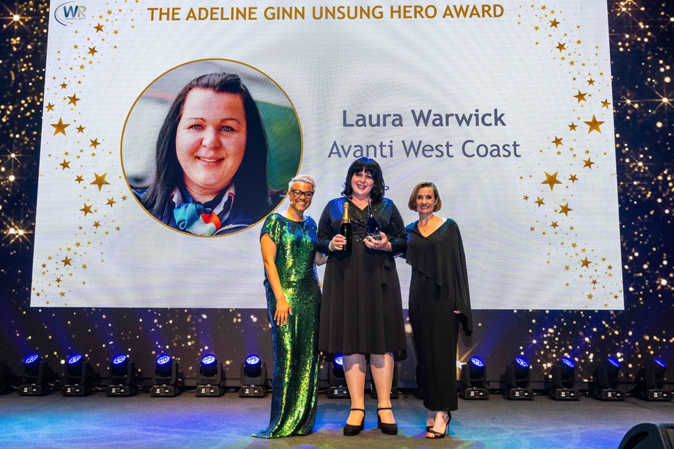 Laura Warwick named Unsung Hero at Women in Rail Awards