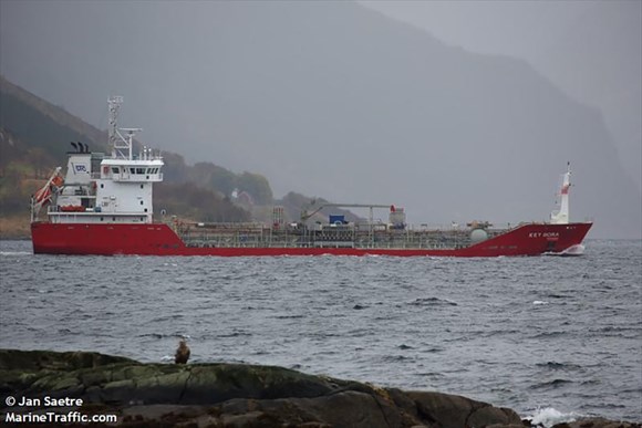 MAIB Report: Grounding and flooding of the chemical tanker Key Bora, Isle of Skye, 28 March 2020: KeyBora VslImage-CrMarineTraffic