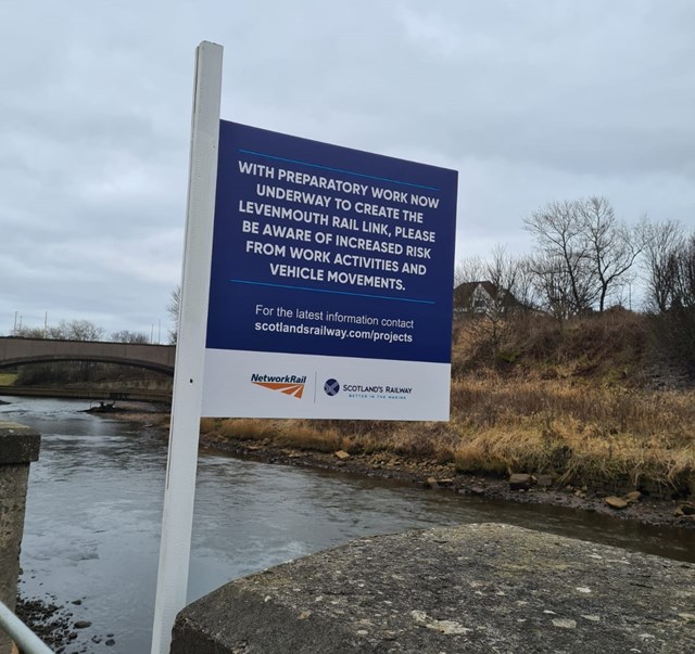 A sign of things to come at Leven: 23 March Site safety signange