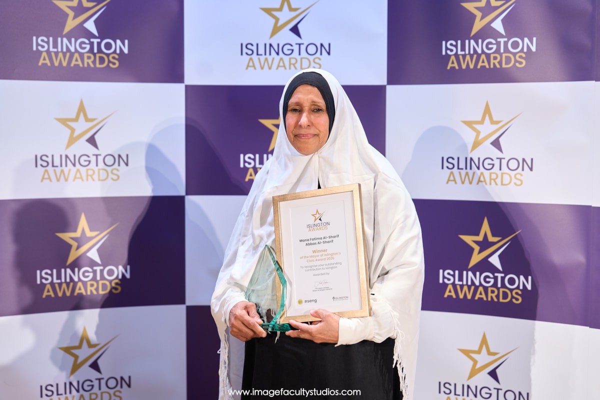 Mana Fatima Al-Sharif Abbas Al-Sharif, recipient of the Mayor's Civic Award