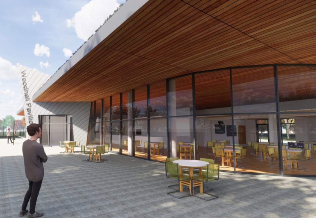 Woodhall1: Artists impression of the cafe area of the Woodhall Sports Hub