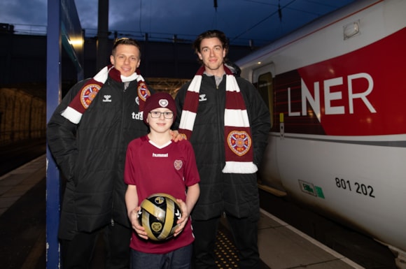 LNER Partnership Hibs and Hearts Oliver, Alexander and Tomas