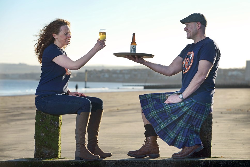 Kieran Middleton, Brewer and Business Development Manager and Anna Orr, Marketing Manager - Bellfield Brewery (resized) Image supplied by Bellfield Brewery