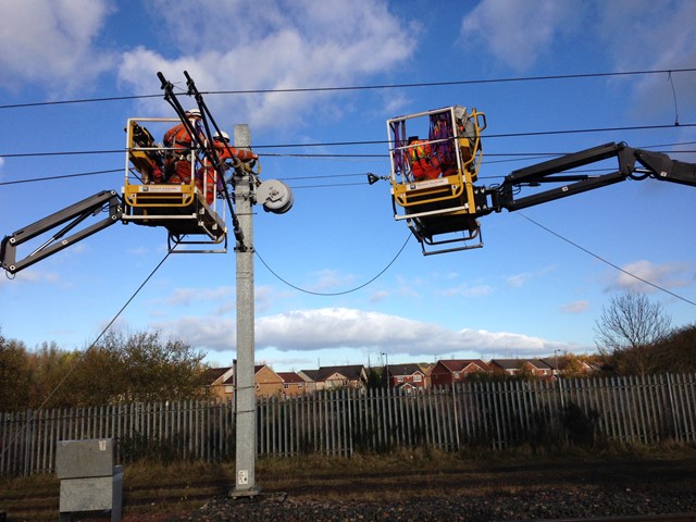 Major Easter milestone targeted on Shotts electrification work: IMG 0910