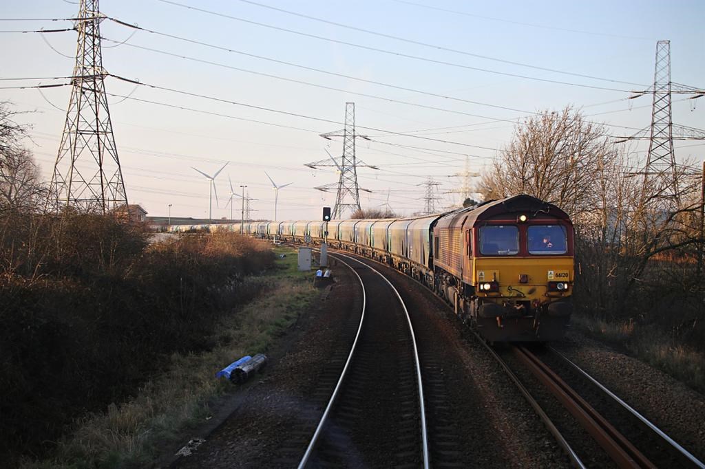 Key railway workers enable over 150,000 tonnes of vital food, medicine, fuel and other supplies to be transported across Lincolnshire each week: Freight service near Crowle, Lincolnshire