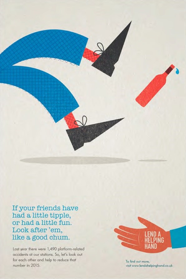 Lend a helping hand poster - alcohol