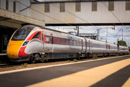 An LNER Azuma at Peterborough station, credit LNER (1)