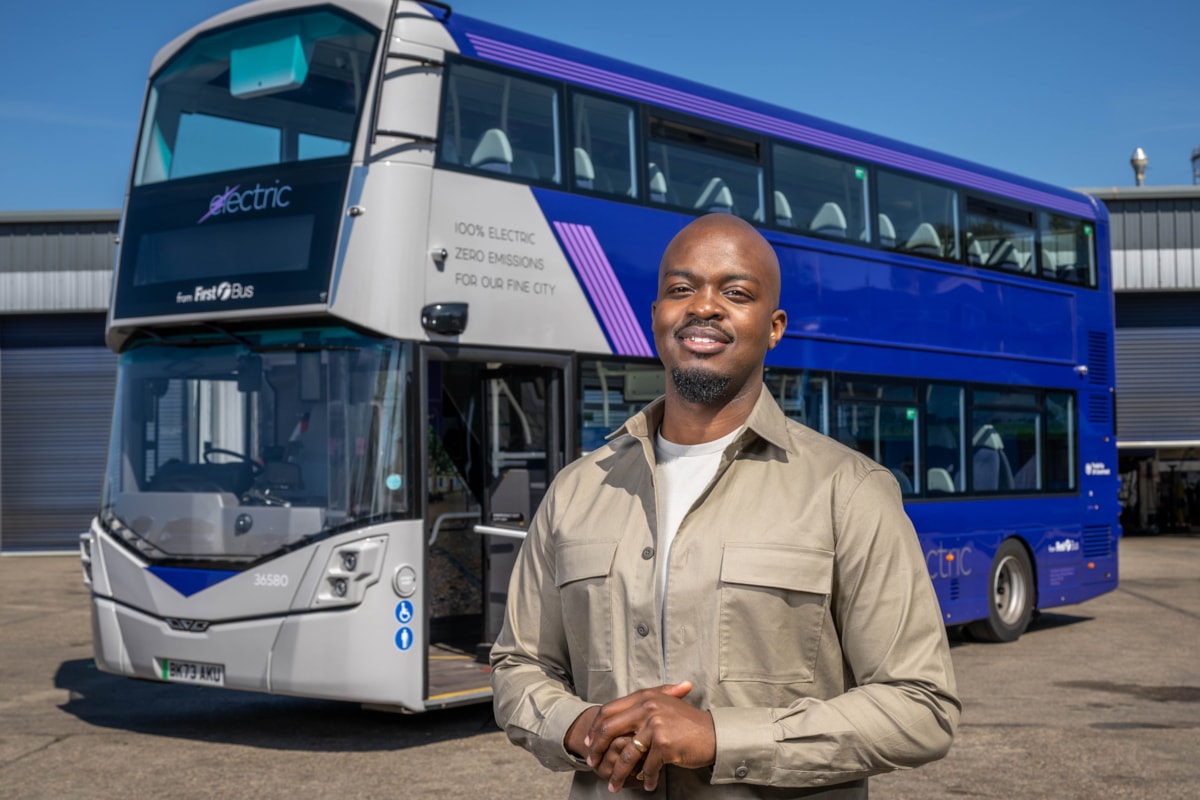George the Poet with FirstBus