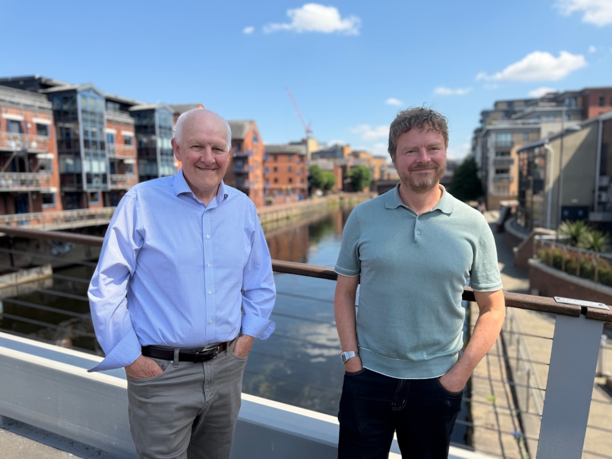 Centenary Bridge: This week, Colin Harris, the bridge’s original designer, visited the site to get an up-close look at their work and reminisce about his role in bringing the project to life. Colin (left) was joined by Paul Ellison, Paul Ellison co-chair of the Quality Spaces and Places and Leeds Waterfront Group, who have supported the project.