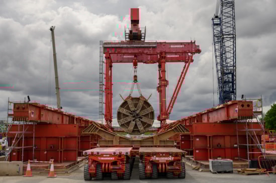 TBM Emily lifted at Green Park Way tunnel shaft 26th July 2025-14