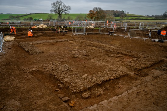 Walls of domestic building uncovered during the excavation of a Roman trading settlement, Blackgrounds, South Northamptonshire-6: Walls of a domestic building uncovered during the archaeological excavation of a wealthy Roman trading settlement, known as Blackgrounds, in South Northamptonshire. 

Tags: Archaeology, Roman, Northamptonshire, Phase One, History, Heritage