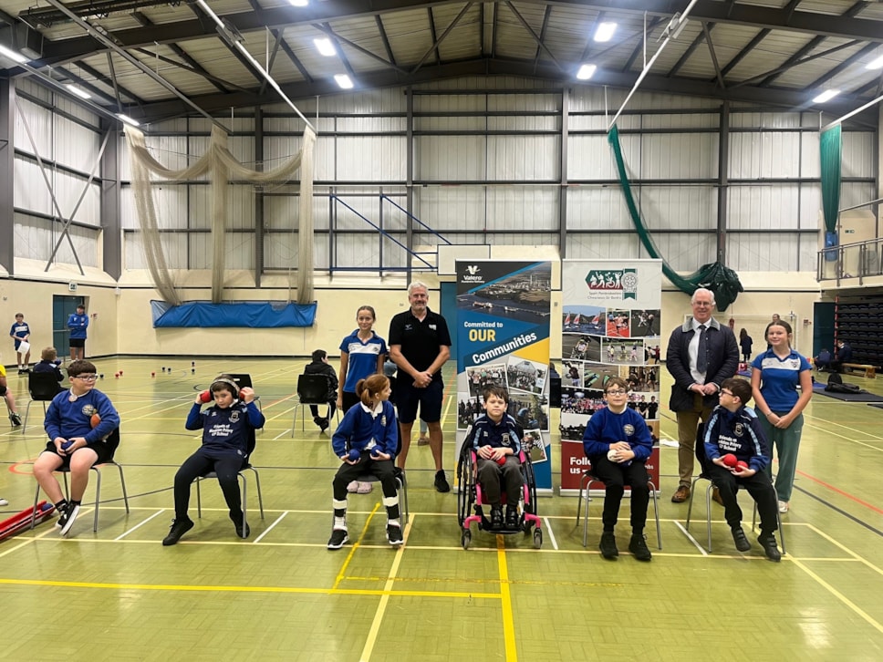 Primary school boccia event with Sport Pembrokeshire