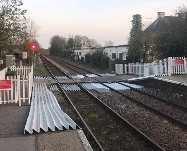 New gates in place to improve safety at Suffolk level crossing: Halesworth level crossing completed