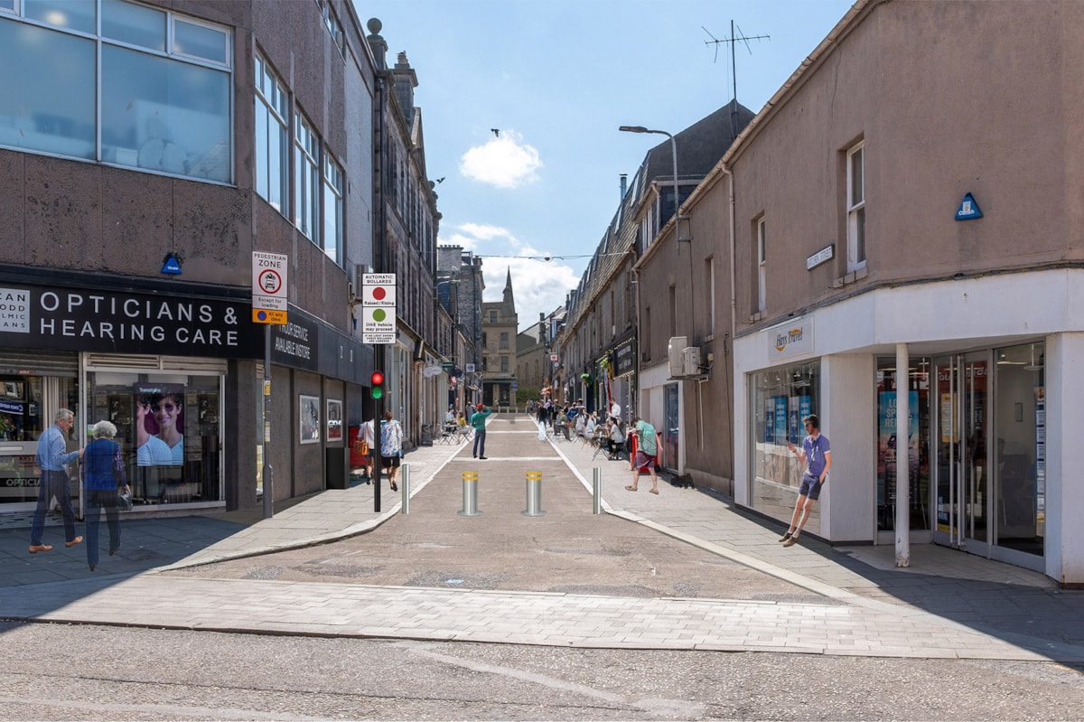 Active Travel bollards renderings - Batchen Street