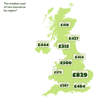 cost of van insurance by region - Go.Compare-2