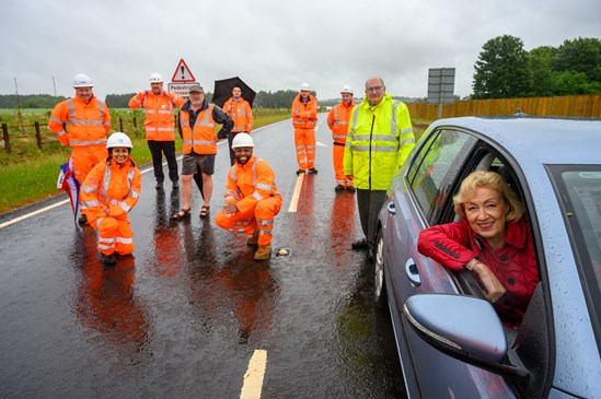 Andrea Andrea Leadsom on the Chipping Warden relief road: Credit: HS2 Ltd