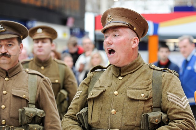 Khaki Chums launch the rail industry's WW1 exhibition in Waterloo Station