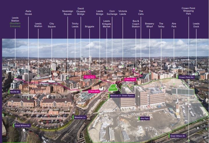 New development site opportunity at the heart of historic gateway to Leeds: Meadow Lane plot in South Bank Leeds