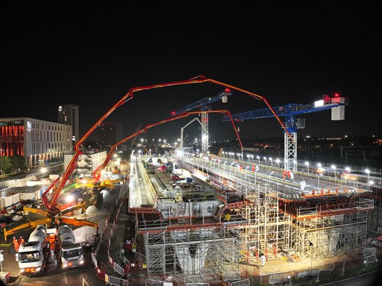 Concrete poured for Curzon 3 Viaduct decks