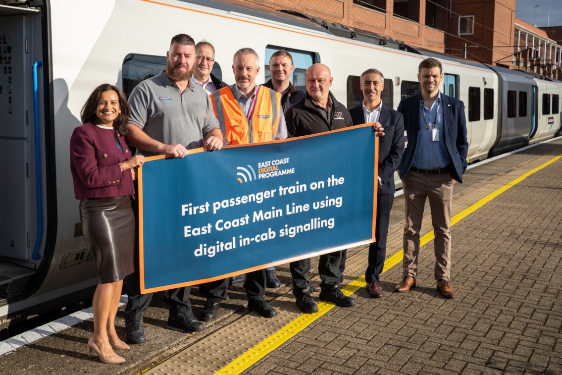 East Coast digital milestone signals a new era: GN drivers and ECDP reps at Welwyn Garden City