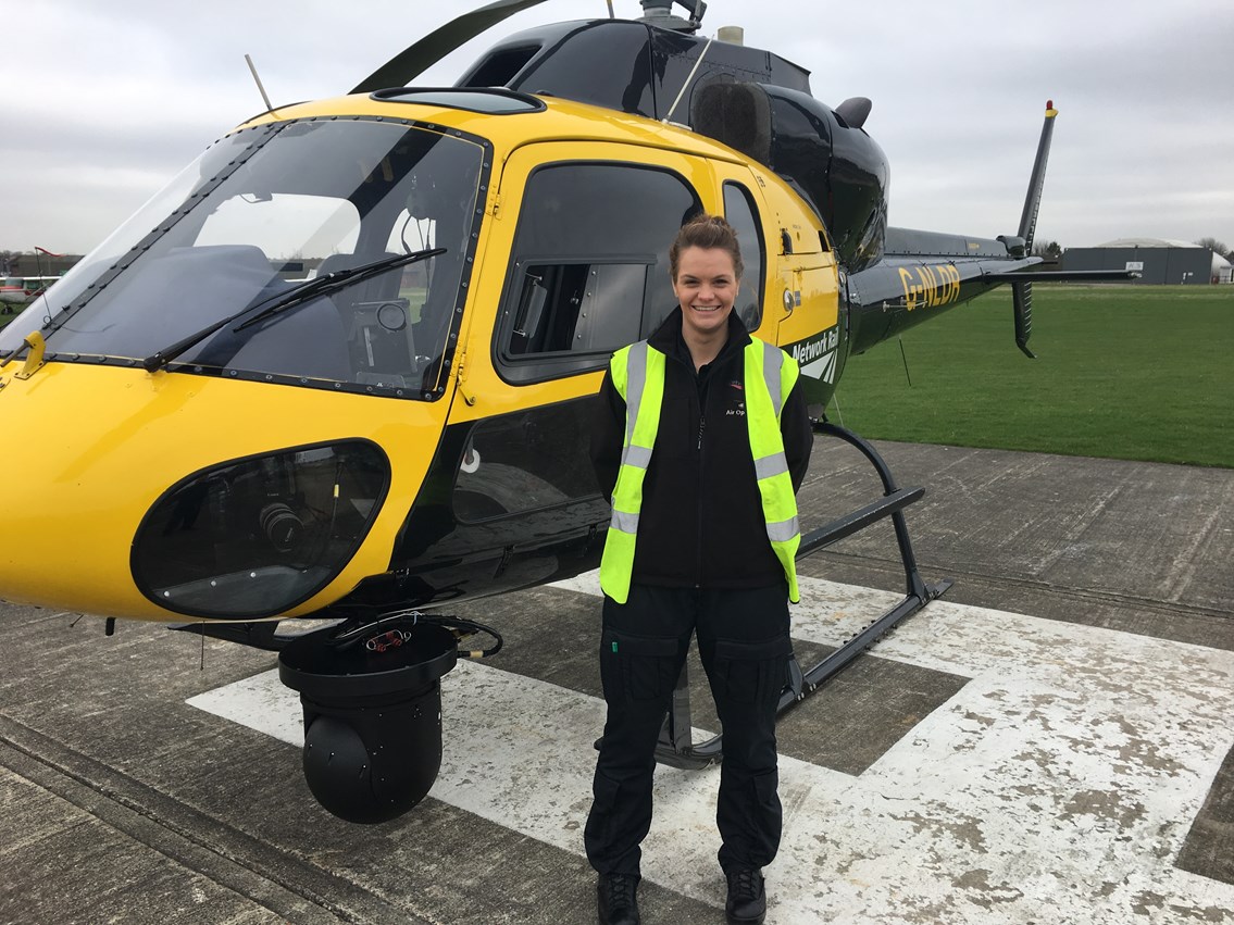 Emma Taylor, aerial survey specialist for Network Rail