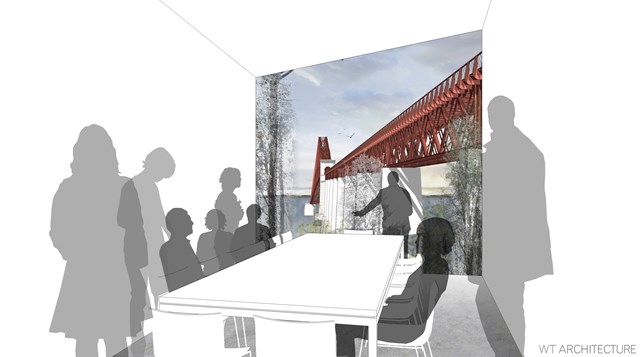 Forth Bridge Experience - view of bridge from South Queensferry centre