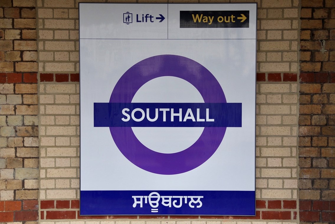 Southall platform signage