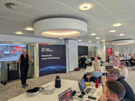 Emerging tech hackathon - Claire presenting