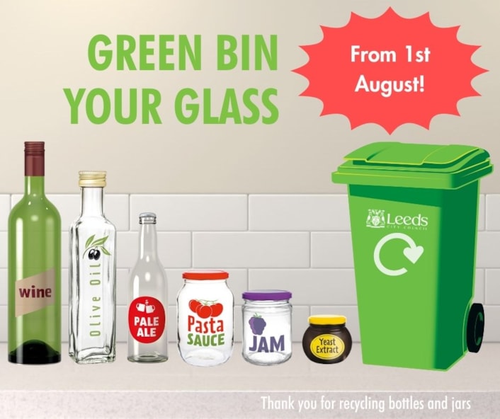 Touch of glass as Leeds gears up for start of kerbside collections: Get Ready for Glass - SM