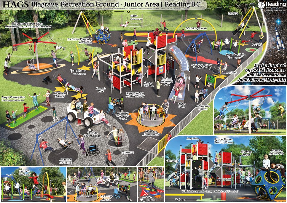 Winning design for the junior area of Blagrave Recreation Ground