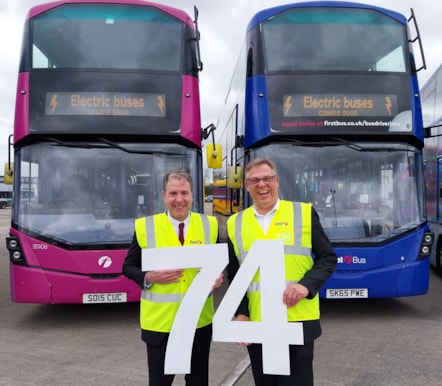 West of England Metro Mayor Dan Norris (left) with First West of England Managing Director Doug Claringbold