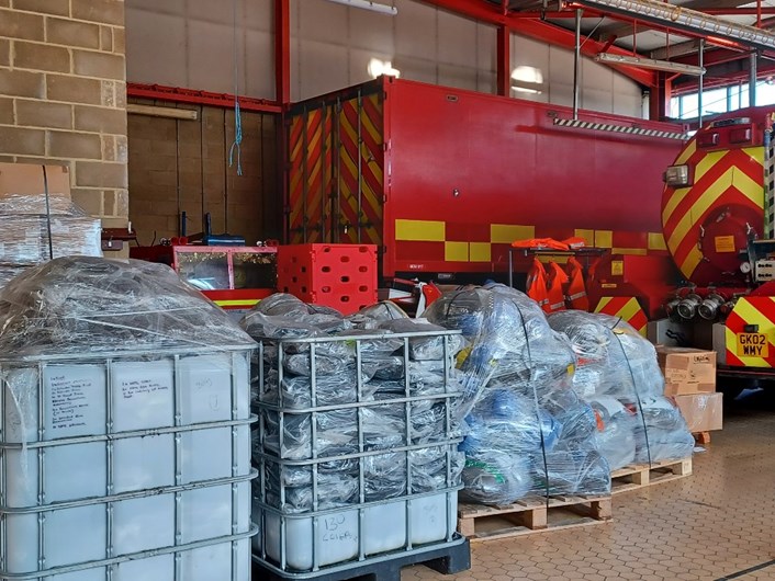 Some of the equipment donated to send to emergency services in Ukraine: Some of the equipment donated to send to emergency services in Ukraine